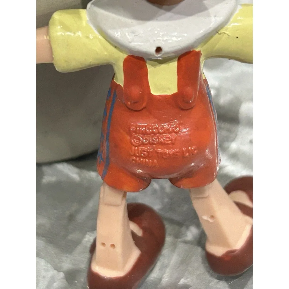 Vintage Disney Pinocchio Rubber Bend Em‎ Toy Figurine 4
